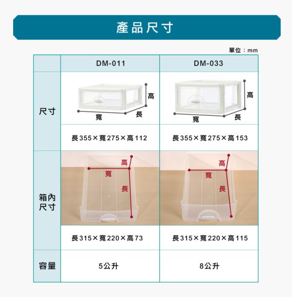 A4文書整理箱(DM)尺寸